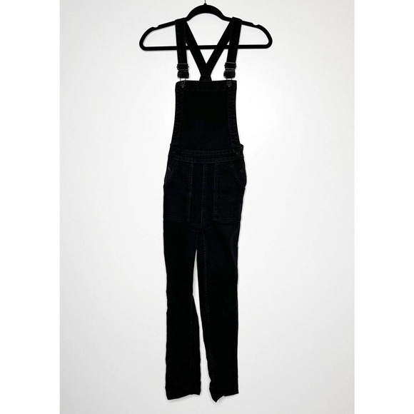 Vintage Madewell Criss Cross Skinny Overalls Denim Women's Black Size XS - Picture 4 of 7